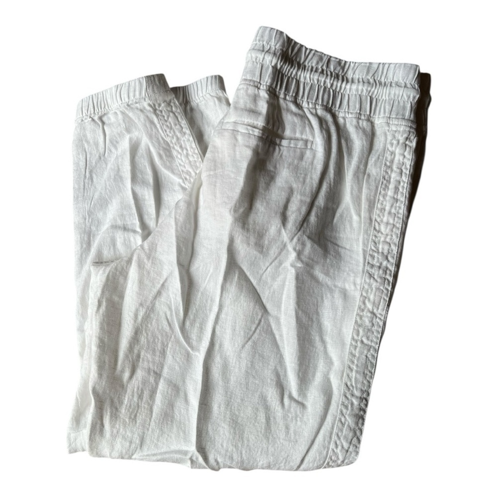 Athleta White Cabo Linen Jogger Track Pants Size 16 - Picture 4 of 13